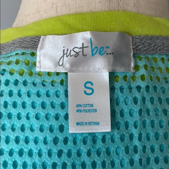 “I Exercise For Chocolate” Teal and Yellow Athletic Tank - Picture 4 of 5